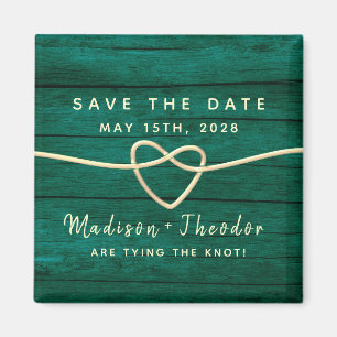 Rustikale grüne Hochzeit Save The Date Einladung Magnet