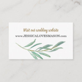 Rustikale Grüne Hochzeitswebsite Beipackkarte Begleitkarte