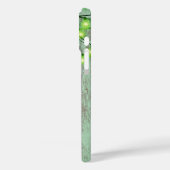 Rustikale grüne Holz benutzerdefinierte quadratisc Case-Mate iPhone Hülle (Rückseite / Links)