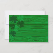 Rustikale grüne Holz St. Patrick’s Day Party Einladung (Rückseite)