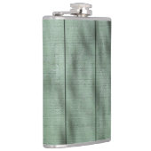 Rustikale grüne hölzerne Wand mit Dappled Flachmann (Rechts)