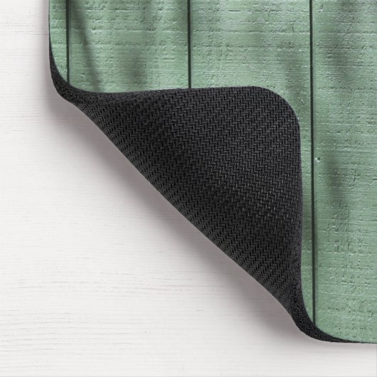 Rustikale grüne hölzerne Wand mit Dappled Mousepad (Ecke)