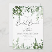 Rustikale grüne Ivy & Sage Bridal Brunch Einladung (Vorderseite)
