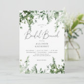 Rustikale grüne Ivy & Sage Bridal Brunch Einladung (Stehend Vorderseite)