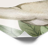 Rustikale grüne Jungs Dinosaur Geburtstag Begrüßun Fotodruck (Ecke)