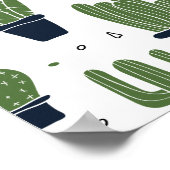 Rustikale Grüne Kaktus Wüstenmuster Hochzeit Willk Poster (Ecke)