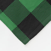 Rustikale grüne Karierte Musterwohnung Personalisi Fleecedecke (Ecke)