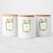 Rustikale grüne Kiwi Fruchtfarbe Fruchtkerze Kerze Lebensmitteletikett (Flaschen)