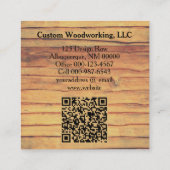 Rustikale, grüne Kreissäge Quadratische Visitenkarte (Rückseite)