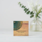 Rustikale, grüne Kreissäge Quadratische Visitenkarte (Stehend Vorderseite)