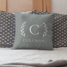 Rustikale grüne Monogramm erste Innentür