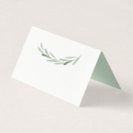 Rustikale grüne Olive Kranz-Platzkarte