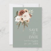 Rustikale grüne Pfirsichblütenhochzeit rettet das  (Vorderseite)