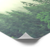 Rustikale grüne Pines 4 Tabelle Hochzeitsdiagramm Poster (Ecke)