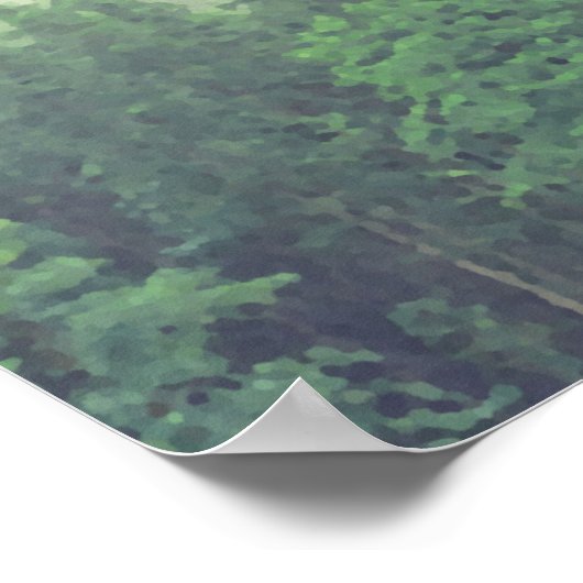 Rustikale grüne Pinien 20 Tafelübersicht Poster (Ecke)