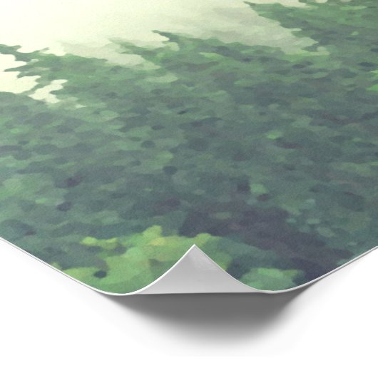 Rustikale grüne Pinien 8 Tafelübersicht Poster (Ecke)