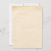 Rustikale grüne Pinienwälder Skizze Verlobung Einladung (Rückseite)