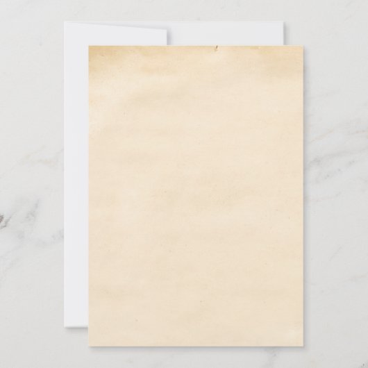 Rustikale grüne Pinienwälder Skizze Verlobung Einladung (Rückseite)