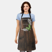 Rustikale grüne Schmetterlinge Personalisierte Sch Schürze (Getragen)