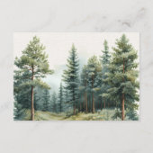 Rustikale, grüne Sommerwaldhochzeit RSVP Card Begleitkarte (Rückseite)