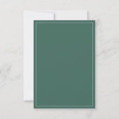 Rustikale grüne Vintage-Spitzen-Flat-Thank-You-Kar Dankeskarte (Rückseite)