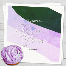 Rustikale grüne Violettfarben, horizontale Linien Serviette