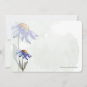 Rustikale grüne Wasserfarbe Lila Daisy Wedding Einladung (Rückseite)