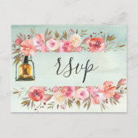 Rustikale grüne Wasserfarben Blumenlattern Hochzei