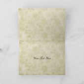 rustikale grüne Winterhochzeit Danke (Innenseite)