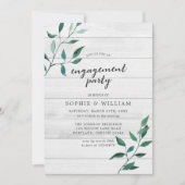 Rustikale Grünen Engagement Partei Einladung (Vorderseite)