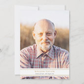 Rustikale Grünen Feier zum Foto des Lebens Beerdig Einladung (Rückseite)