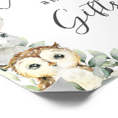 Rustikale Grünflächen Landtiere Karten und Geschen Poster (Ecke)