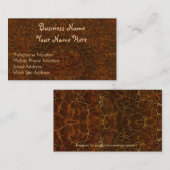 Rustikale Grunge Brown Textured Effect Business Ca Visitenkarte (Vorne/Hinten)
