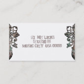 Rustikale Grunge Cross Business DJ Card Visitenkarte (Rückseite)