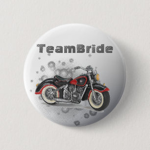 Rustikale Grunge Motorrad-Hochzeit Button