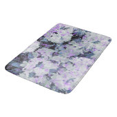 *~* Rustikale Grunge Rhododendron Blume Weiße Blüt Badematte (Schrägansicht)