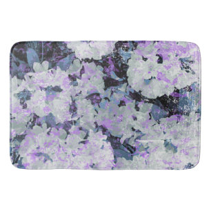 *~* Rustikale Grunge Rhododendron Blume Weiße Blüt Badematte