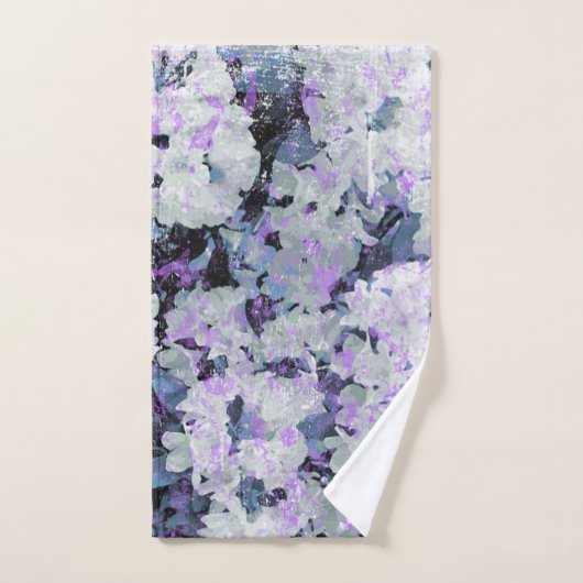 *~* Rustikale Grunge Rhododendron Blume Weiße Blüt Badhandtuch Set (Handtuch)
