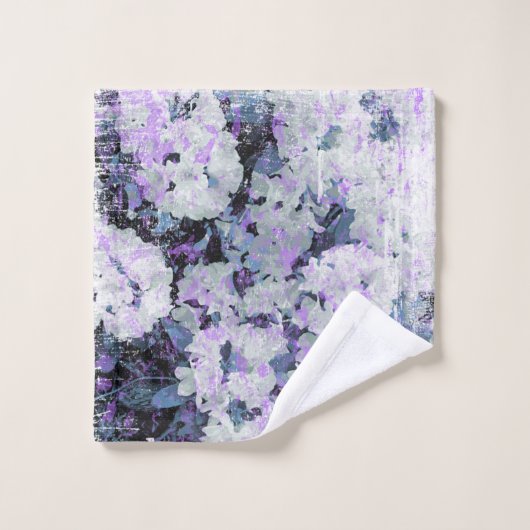 *~* Rustikale Grunge Rhododendron Blume Weiße Blüt Badhandtuch Set (Waschlappen)