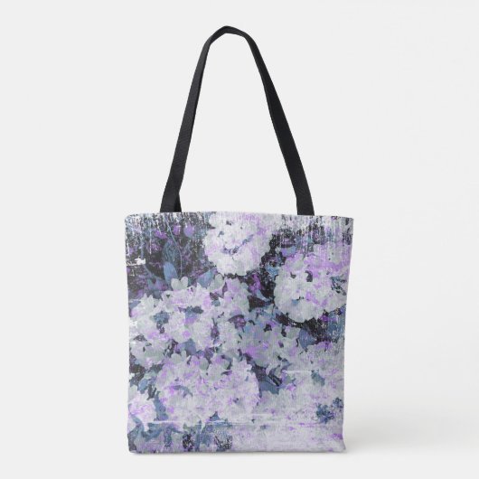 *~* Rustikale Grunge Rhododendron Blume Weiße Blüt Tasche (Rückseite)