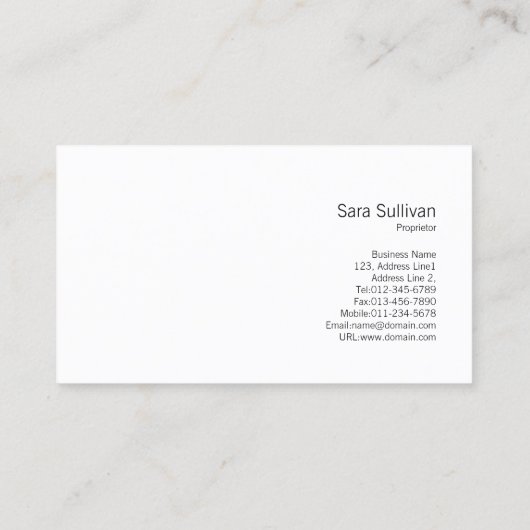 Rustikale Grunge Texture Retail Trade Business Car Visitenkarte (Rückseite)
