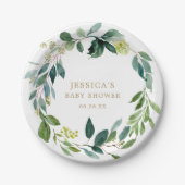 Rustikale Grünpapier-Teller Pappteller (Vorderseite)