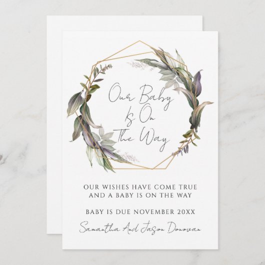 Rustikale Grünpflanzen Ankündigung (Vorne/Hinten)