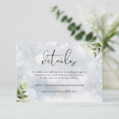 Rustikale Grünpflanzen Blätter Elegante Hochzeiten Begleitkarte (Stehend Vorderseite)