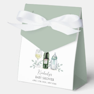 Rustikale Grünpflanzen Champagner Sip & See Babydu Geschenkschachtel