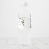 Rustikale Grünpflanzen Chic Woodland Animals Kinde Wasserflaschenetikett (Rückseite)