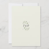 Rustikale Grünpflanzen Elegant Gold Arch Monogram  Einladung (Rückseite)