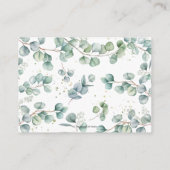 Rustikale Grünpflanzen Elephant Babydusche Windelw Begleitkarte (Rückseite)