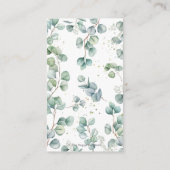 Rustikale Grünpflanzen Elephant Babydusche Windelw Begleitkarte (Rückseite)