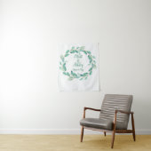 Rustikale Grünpflanzen Hochzeitsszenario Foto Stan Wandteppich (Beispiel)